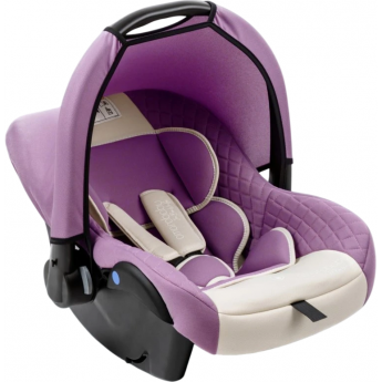 Автокресло детское AMAROBABY BABY COMFORT, группа 0+, светло-фиолетовый/светло-бежевый