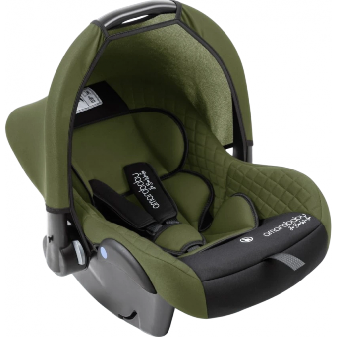 Автокресло детское AMAROBABY BABY COMFORT, группа 0+, зелёный/чёрный AB222008BC/1309