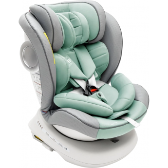 Автокресло детское AMAROBABY CHAMPION, Isofix класс D, группа 0+/1/2/3, серый/бирюзовый