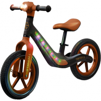 Беговел двухколесный AMAROBABY TWINKLE черный/коричневый
