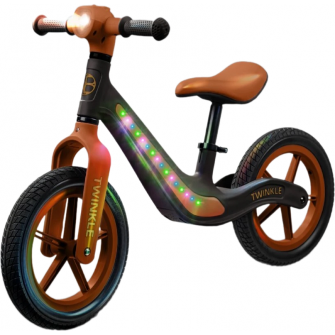 Беговел двухколесный AMAROBABY TWINKLE черный/коричневый AB24-34TWIN/0912