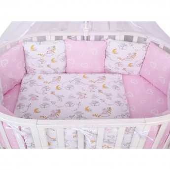 Бортик в кроватку 12 предметов AMAROBABY Мышата в облаках