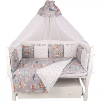 Бортик в кроватку 12 предметов AMAROBABY Путешественники