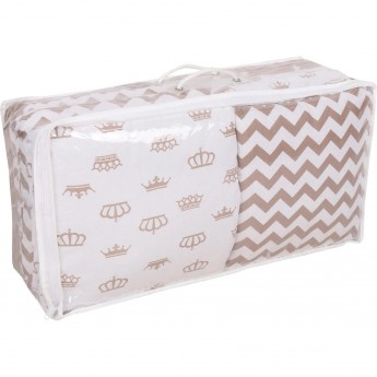 Бортик в кроватку AMAROBABY ROYAL BABY 12 предметов коричневый