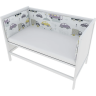 Бортик в кроватку на молнии (4 подушки-бортика) AMAROBABY ГОРОД, бязь AMARO-3104-Gd