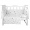 Бортик в кроватку на молнии (4 подушки-бортика) AMAROBABY STARS, белый AMARO-3104-St