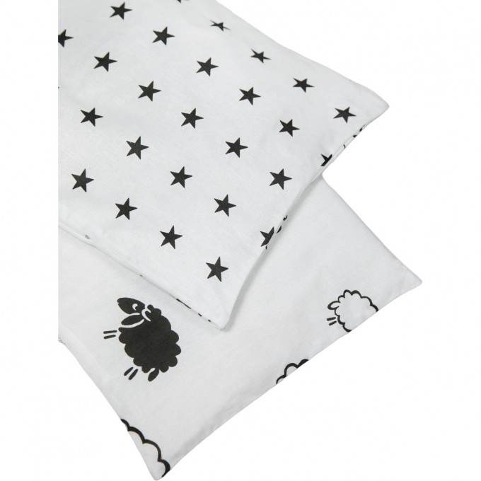 Двухсторонний бортик в кроватку 4 предмета (бортики на молнии) AMAROBABY Овечки AMARO-31042-O