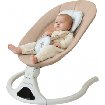 Электронные качели детские AMAROBABY FUNNY SWING бежевый
