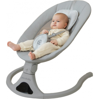 Электронные качели детские AMAROBABY FUNNY SWING серый