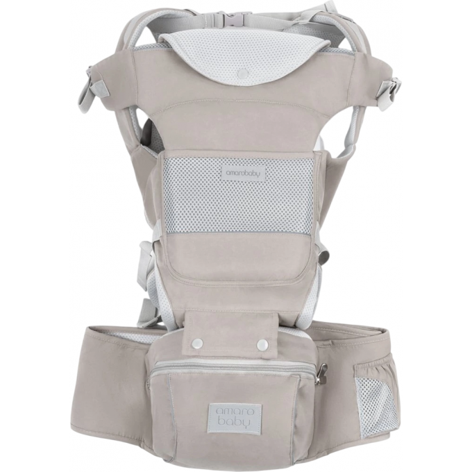 Эрго-рюкзак / Хипсит AMAROBABY CARRY, серый AB22-30CARRY/11