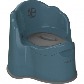 Горшок детский с крышкой AMAROBABY ERGONOMIC, бирюзовый
