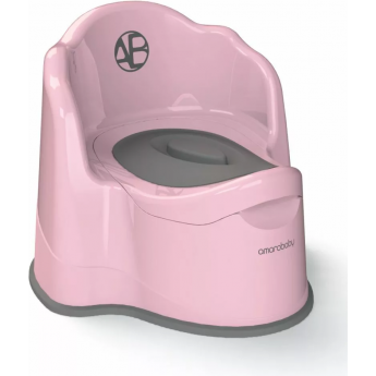 Горшок детский с крышкой AMAROBABY ERGONOMIC,, розовый