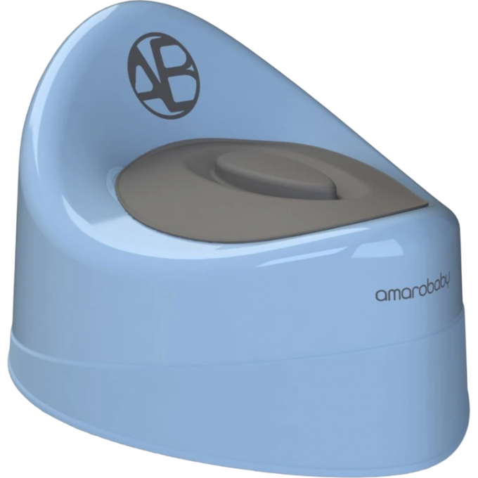 Горшок детский с крышкой AMAROBABY FORT, голубой AB221102F/19