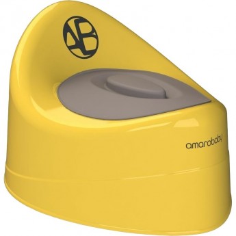 Горшок детский с крышкой AMAROBABY FORT, жёлтый