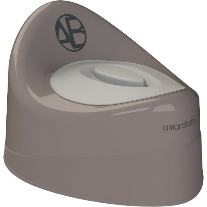 Горшок детский с крышкой AMAROBABY FORT, серый AB221102F/11