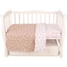 Комплект детского постельного белья AMAROBABY BABY BOOM, КОРОНЫ, 3 предмета, коричневый, бязь KPB-3 KORONYI KORICHNEVYII