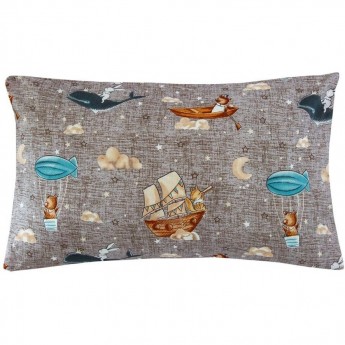 Комплект наволочек AMAROBABY ПУТЕШЕСТВЕННИКИ 40х60 бязь, серый 2 шт.