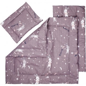 Комплект в коляску AMAROBABY MOMMY STAR PRINCESS, серый