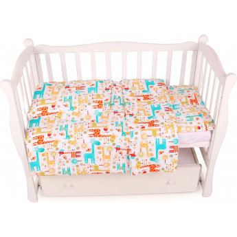 Комплект в кроватку 3 предмета AMAROBABY BABY BOOM ЖИРАФИКИ поплин