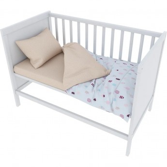 Комплект в кроватку AMAROBABY BABY BOOM, 3 предмета, белый