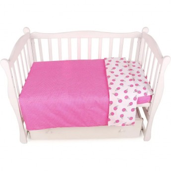 Комплект в кроватку AMAROBABY BABY BOOM, МОРОЖЕНКИ, 3 предмета, розовый, бязь
