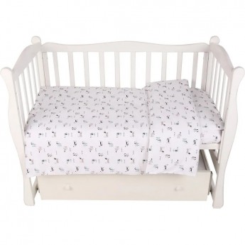 Комплект в кроватку AMAROBABY EXCLUSIVE ORIGINAL COLLECTION СОБАЧКИ, 3 предмета