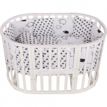 Комплект в кроватку AMAROBABY HOME ELITE ,15 предметов (3+12 подушек-бортиков), поплин/бязь