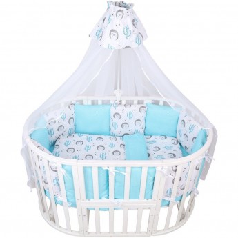 Комплект в кроватку AMAROBABY PREMIUM, 18 предметов (6+12 подушек-бортиков)