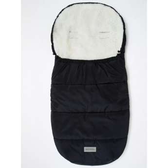 Конверт зимний меховой AMAROBABY SNOWY TRAVEL Черный, 105 см.