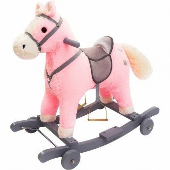 Лошадка каталка-качалка AMAROBABY PRIME розовая