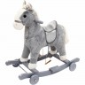 Лошадка каталка-качалка AMAROBABY PRIME серая (C) AMARO-28P-Se