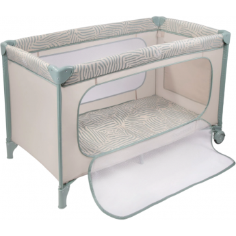 Манеж-кровать AMAROBABY SMART прямоугольный бежевый/зеленый