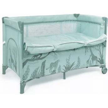 Манеж-кровать AMAROBABY TRANSFORM AFRICA прямоугольный, зеленая