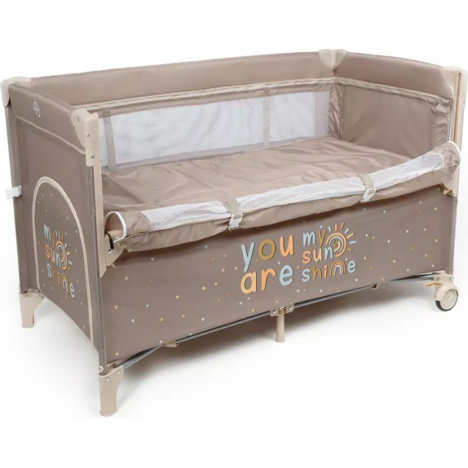 Манеж-кровать AMAROBABY TRANSFORM SUNSHINE прямоугольный, коричневый AMARO-26TrS/12