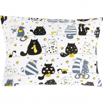 Наволочка AMAROBABY КОТИКИ белый 50х70
