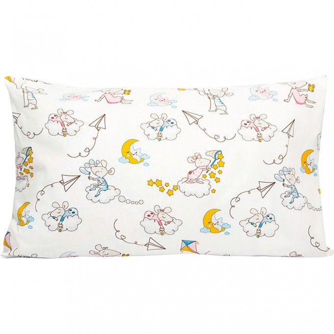 Наволочка AMAROBABY МЫШАТА В ОБЛАКАХ, поплин, 40х60 см AMARO-5002-MvO