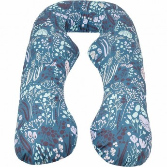 Наволочка к подушке для беременных AMAROBABY FLOWER DREAMS, анатомическая, фиолетовая, 340х72 см