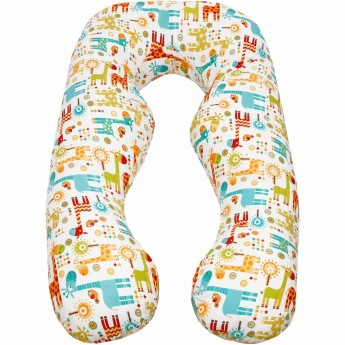 Наволочка к подушке для беременных AMAROBABY ЖИРАФИКИ, анатомическая, 340х72