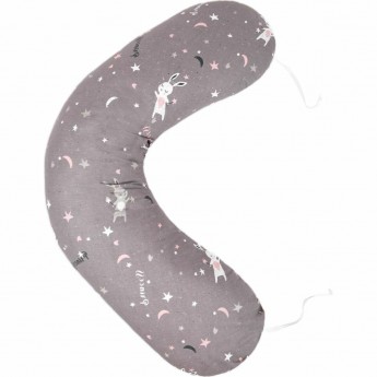 Наволочка к подушке для беременных AMAROBABY PRINCESS, серая, 170х25 см