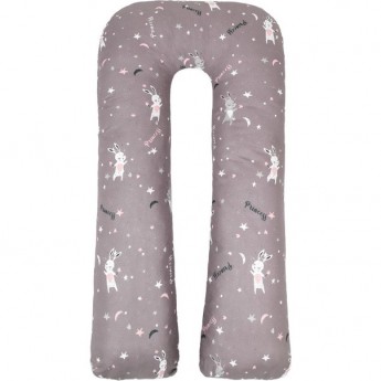 Наволочка к подушке для беременных AMAROBABY PRINCESS U-образная 340х35, серый