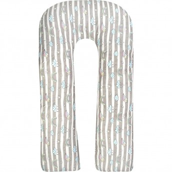 Наволочка к подушке для беременных AMAROBABY U-образная 340х35 Радуга