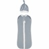 Пеленка-кокон на молнии с шапочкой AMAROBABY NATURE ESSENCE, серый, размер 56-68 AB-OD21-NE57/11-56