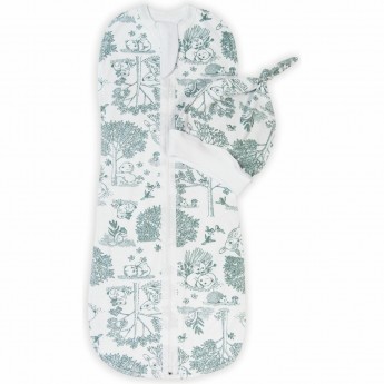 Пеленка (кокон на молнии) с шапочкой AMAROBABY SOFT HUGS Лесная сказка р-р 56-68