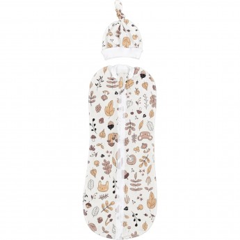 Пеленка (кокон на молнии) с шапочкой AMAROBABY SOFT HUGS, ОСЕНЬ, р-р 68-74
