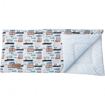 Плед AMAROBABY РАСТЕМ ВМЕСТЕ , ТРАССА, хлопок/minky, 95х85 см