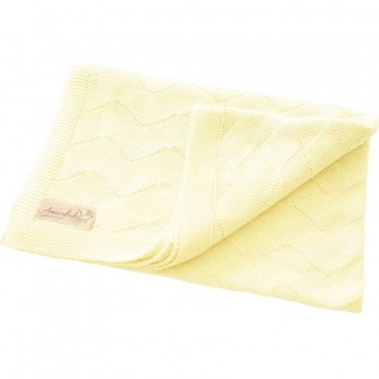 Плед детский вязаный AMAROBABY PURE LOVE, РОМБЫ, бежевый