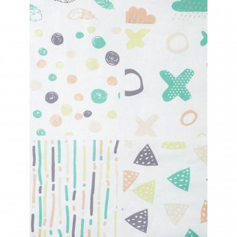 Пододеяльник AMAROBABY АБСТРАКЦИЯ на молнии, белый/мультиколор, перкаль, 147х112 см