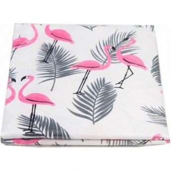 Пододеяльник AMAROBABY ФЛАМИНГО И ЛИСТЬЯ на молнии 145х210