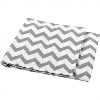 Пододеяльник AMAROBABY ЗИГЗАГ серый, на молнии, 145х210 см