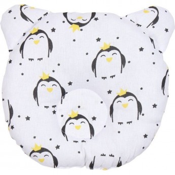 Подушка анатомическая AMAROBABY FIRST PILLOW ПИНГВИНЫ